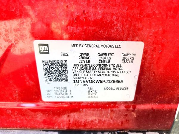 2023 CHEVROLET TRAVERSE LT — VINS