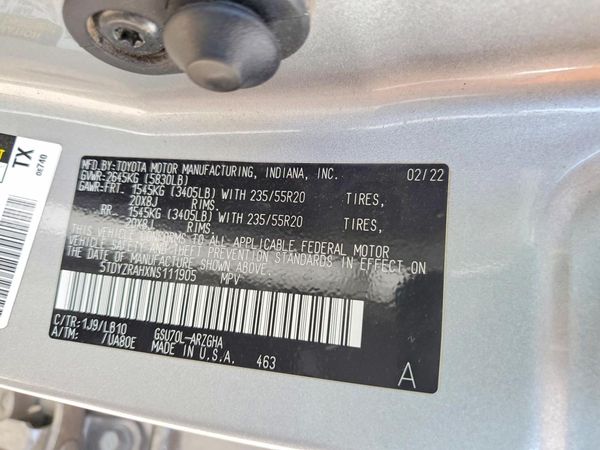 2022 TOYOTA HIGHLANDER Limited