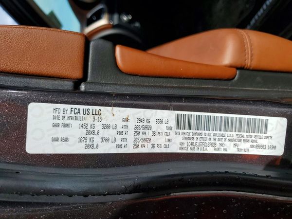 2015 JEEP GRAND CHEROKEE SUMMIT 4X2