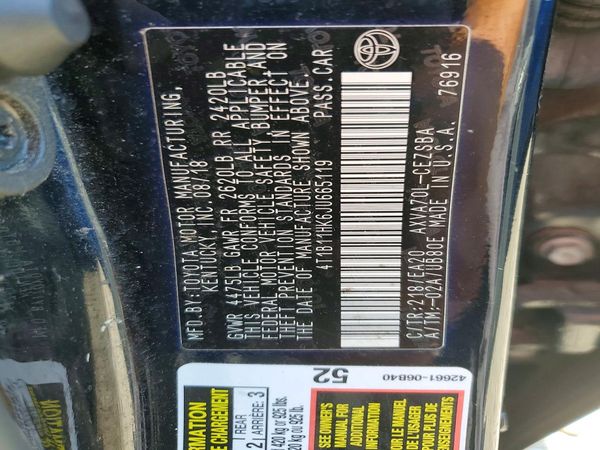 2018 TOYOTA CAMRY L/LE/SE/XLE