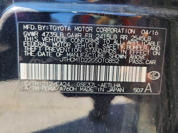 2016 LEXUS IS 300