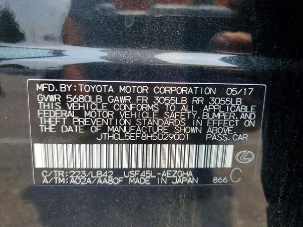 2017 LEXUS LS 460