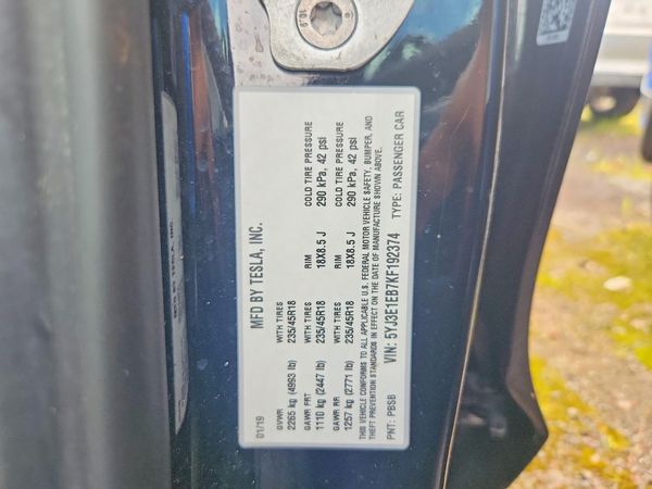 2019 TESLA MODEL 3
