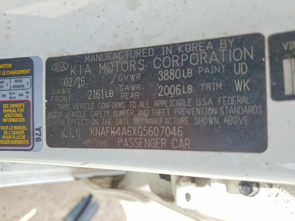 2016 KIA FORTE GL (Middle-Low Grade)