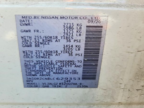 2020 NISSAN PATHFINDER