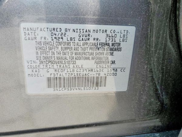2022 NISSAN KICKS SR
