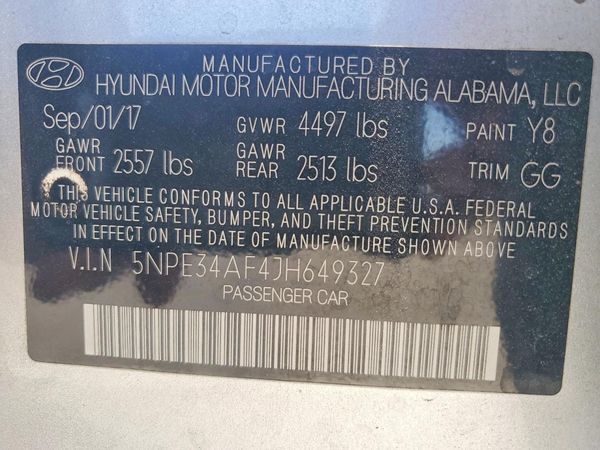 2018 HYUNDAI SONATA