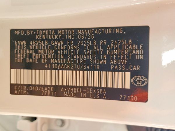 2026 TOYOTA CAMRY