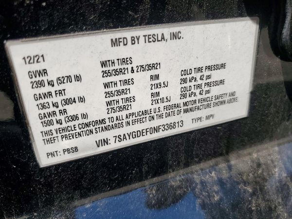 2022 TESLA MODEL Y