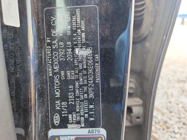 2019 KIA FORTE FE/LX/LXS