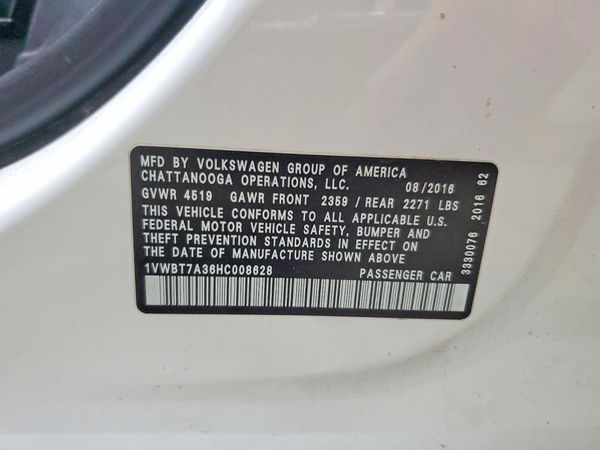 2017 VOLKSWAGEN PASSAT