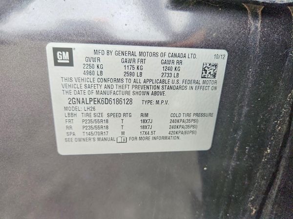 2013 CHEVROLET EQUINOX 2LT