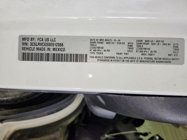 2025 RAM PROMASTER 2500