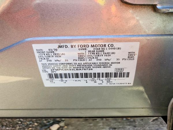 2020 FORD EDGE Titanium