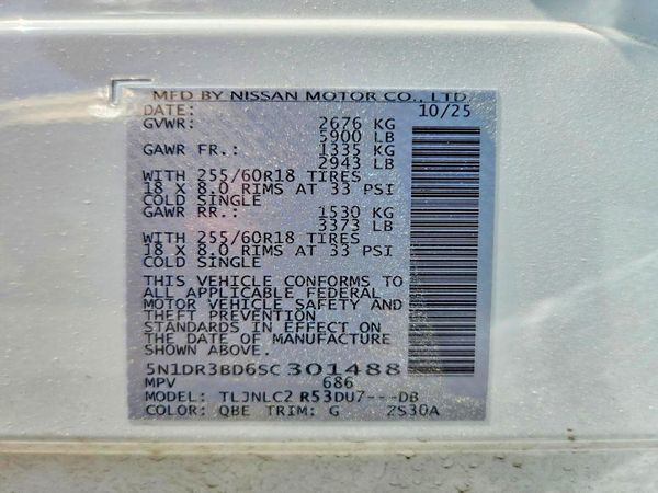 2025 NISSAN PATHFINDER SV