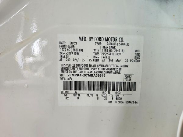 2021 FORD EDGE Titanium