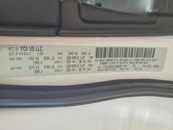 2020 JEEP GRAND CHEROKEE LIMITED 4X2