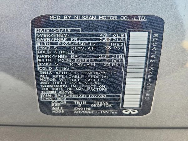 2019 INFINITI QX50