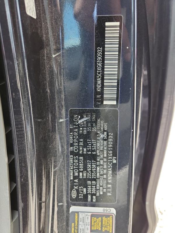 2016 KIA SEDONA L - Low level