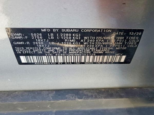 2021 SUBARU OUTBACK Limited+M/R+NAVI(HK)