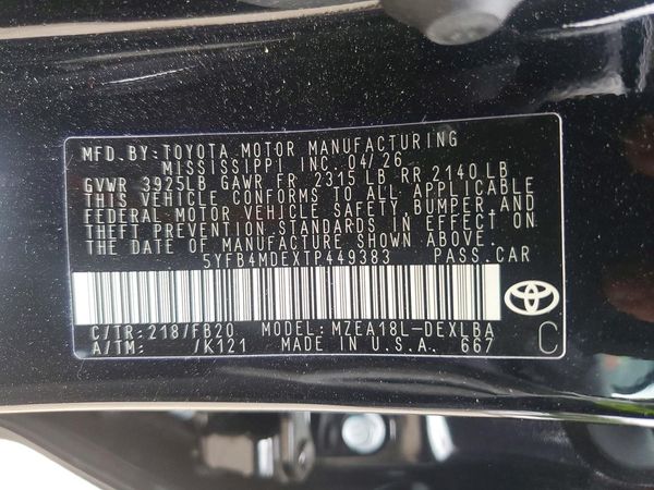2026 TOYOTA COROLLA