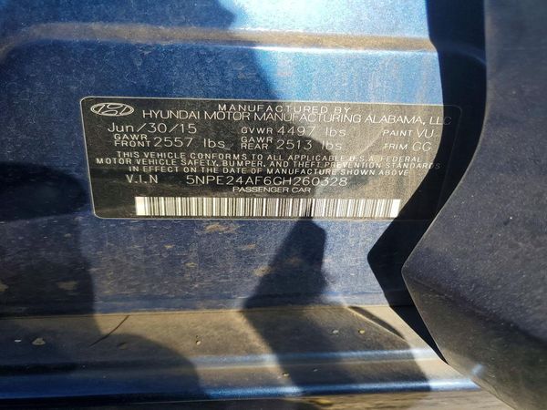 2016 HYUNDAI SONATA
