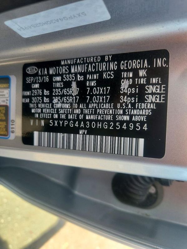 2017 KIA SORENTO L, LX