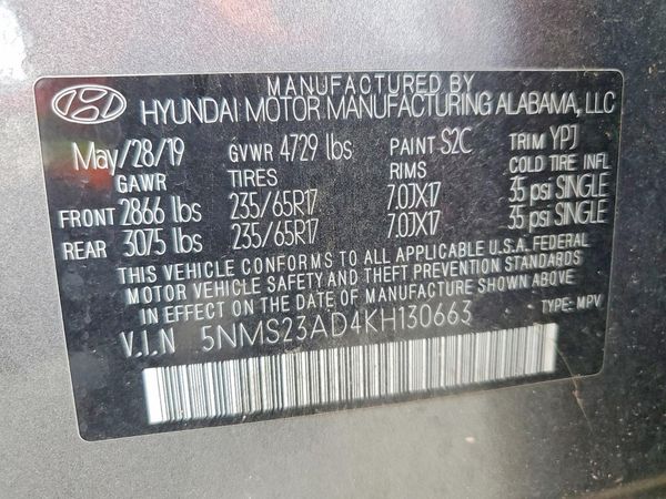 2019 HYUNDAI SANTA FE