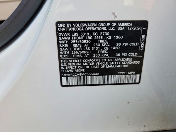 2021 VOLKSWAGEN ATLAS