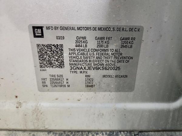 2019 CHEVROLET EQUINOX LT (2FL)
