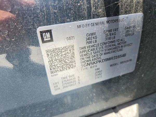 2021 CHEVROLET TAHOE Z71