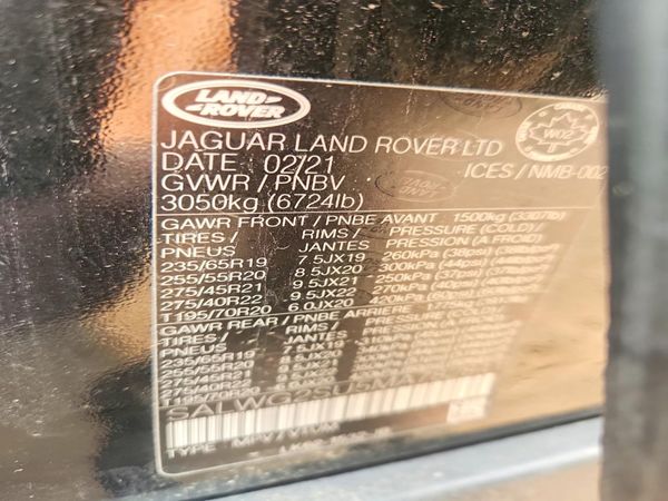 2021 LAND ROVER RANGE ROVER SPORT SE