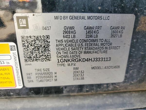 2017 CHEVROLET TRAVERSE 1LT