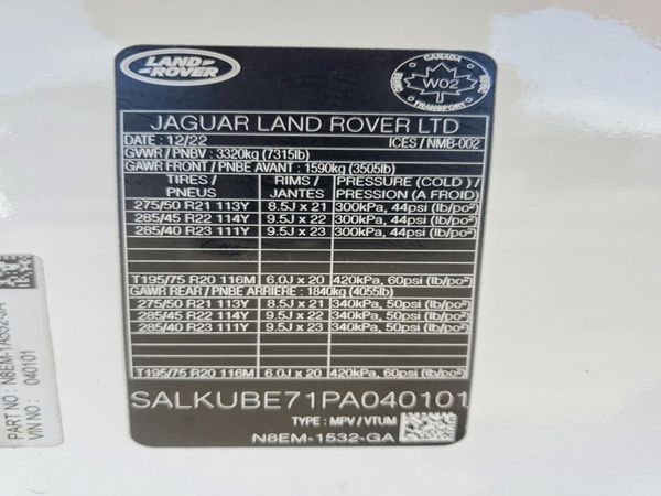2023 LAND ROVER RANGE ROVER SV
