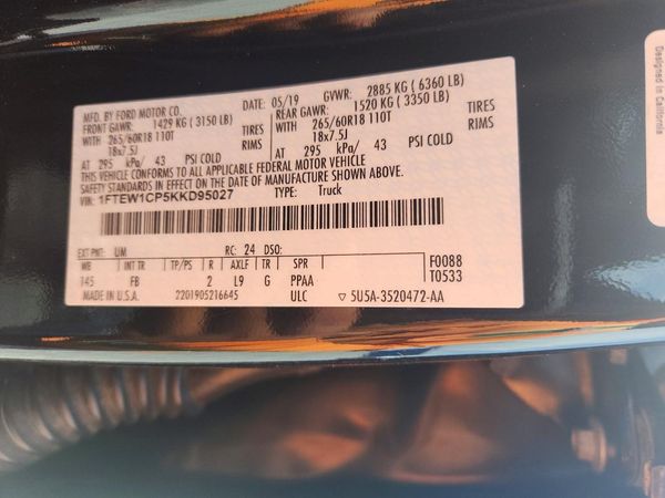 2019 FORD F150