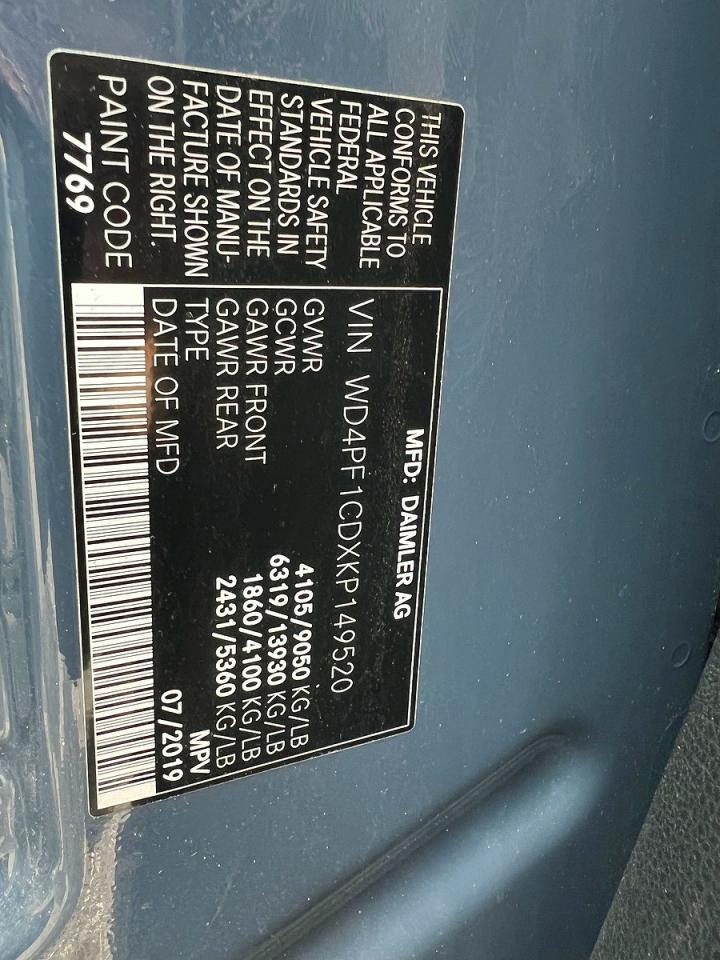 2019 MERCEDES-BENZ SPRINTER