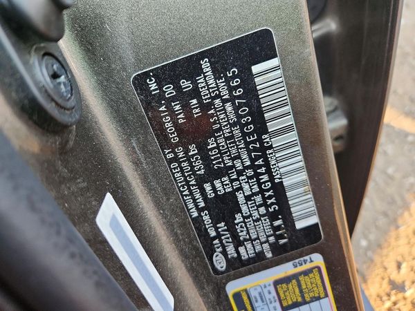 2014 KIA OPTIMA 2.4 LX STD/Conv