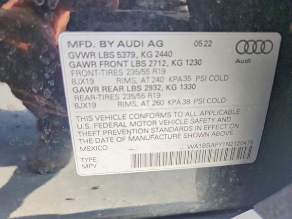 2022 AUDI Q5 quattro Premium Plus