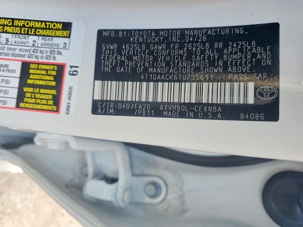 2026 TOYOTA CAMRY