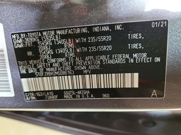 2021 TOYOTA HIGHLANDER Platinum