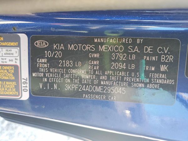 2021 KIA FORTE FE, LXS