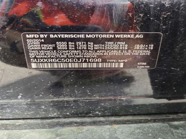 2014 BMW X5 xDrive50i — VINS