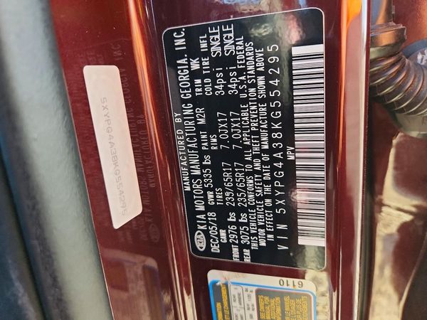 2019 KIA SORENTO L, LX, S