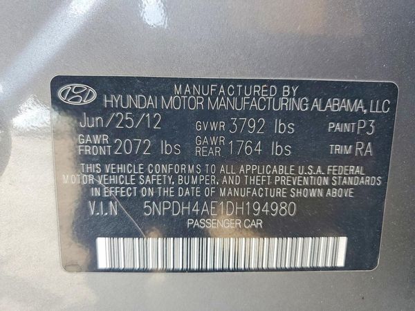 2013 HYUNDAI ELANTRA