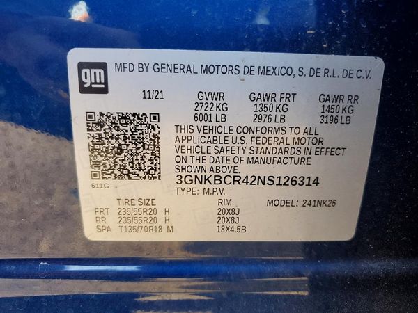 2022 CHEVROLET BLAZER 2LT