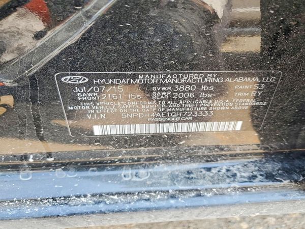 2016 HYUNDAI ELANTRA
