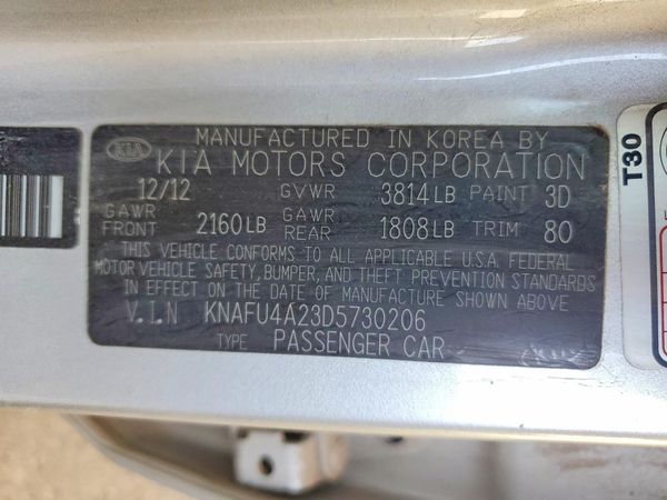 2013 KIA FORTE EX