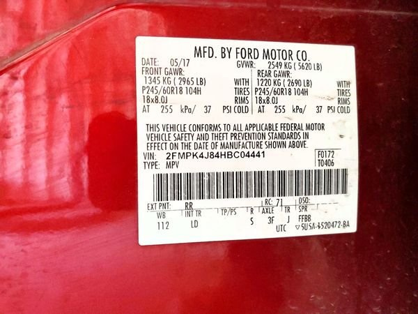 2017 FORD EDGE SEL