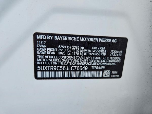 2018 BMW X3 sDrive30i