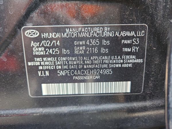 2014 HYUNDAI SONATA